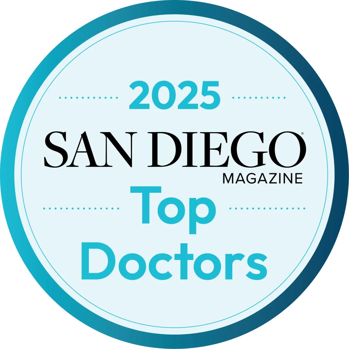 San Diego Magazine 2025 Top Doctors badge